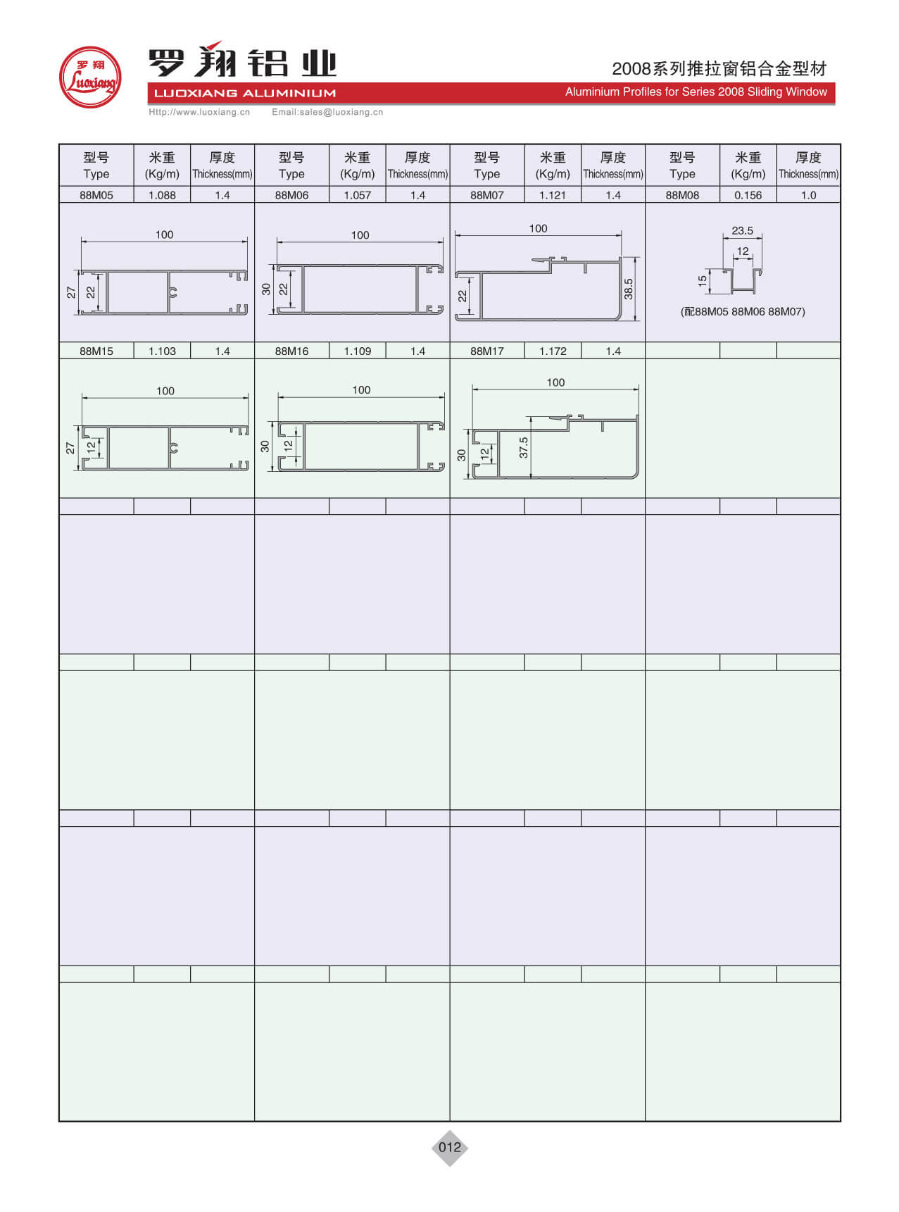 2008系列推拉窗