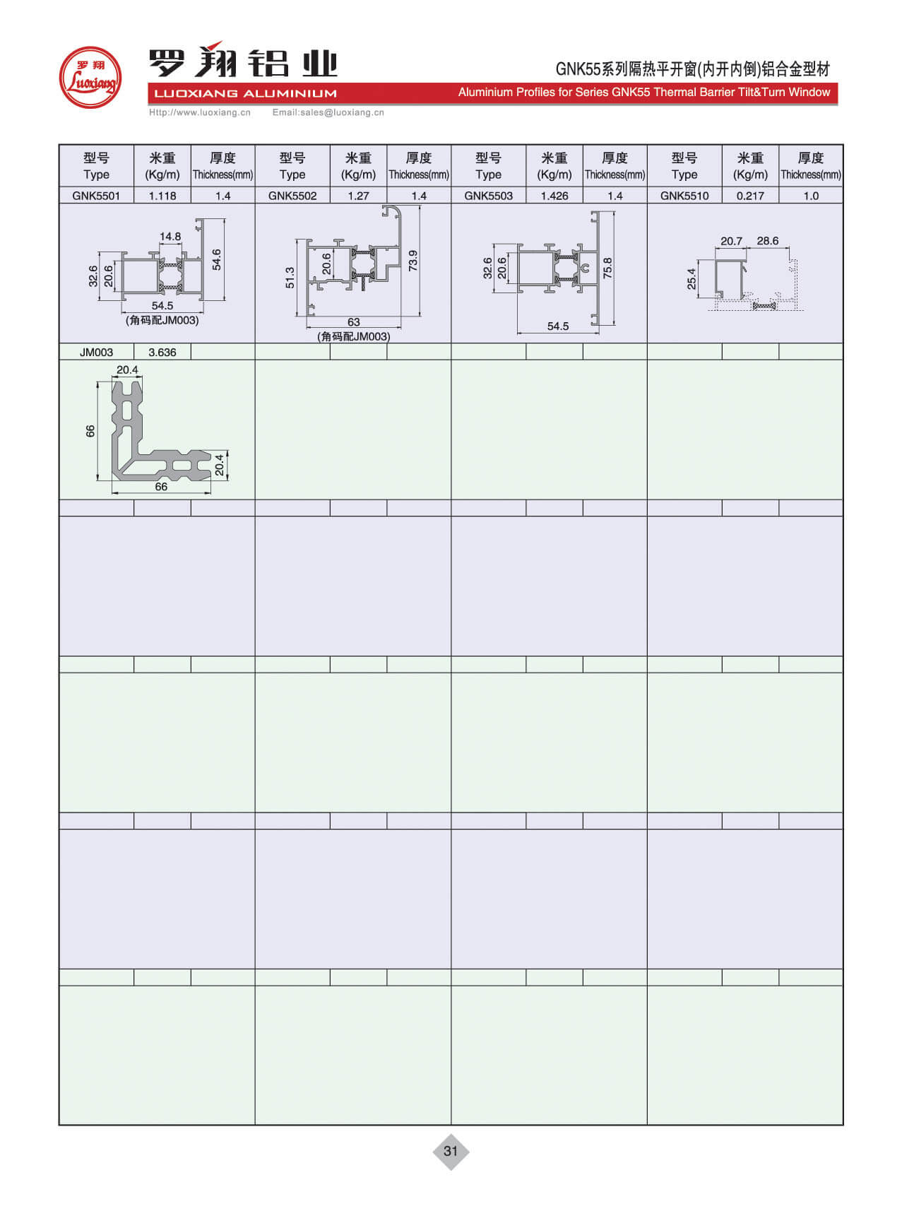 GNK55系列隔熱內開內倒窗